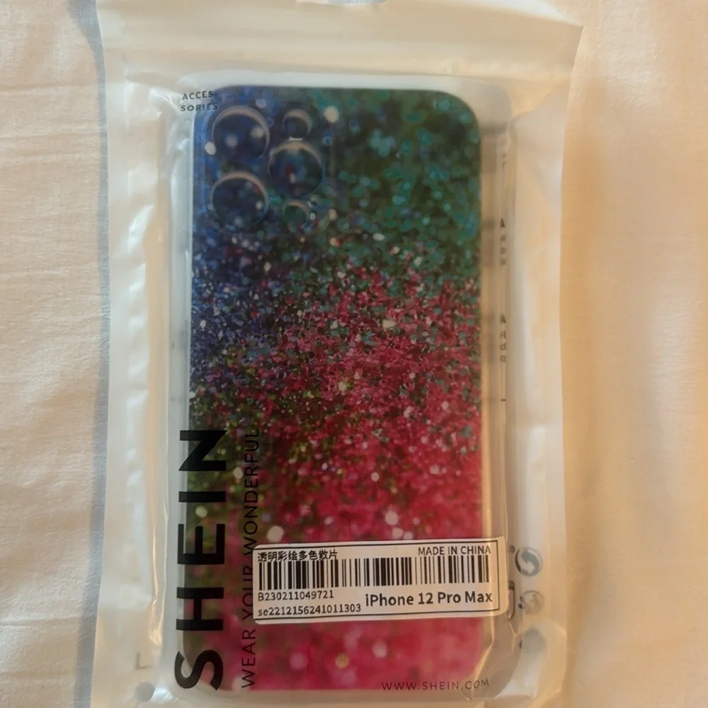 ❤️❤️ 5 SHEIN Multicolor Glitter and Patterned Phone iPhone 12 Pro Max Covers